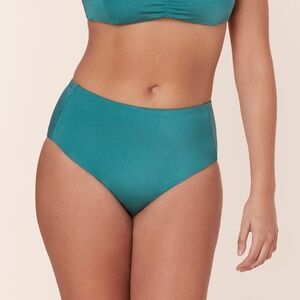 Andie The High Rise Bikini Bottom - Satin - Ceramic Size MCERAMIC / M